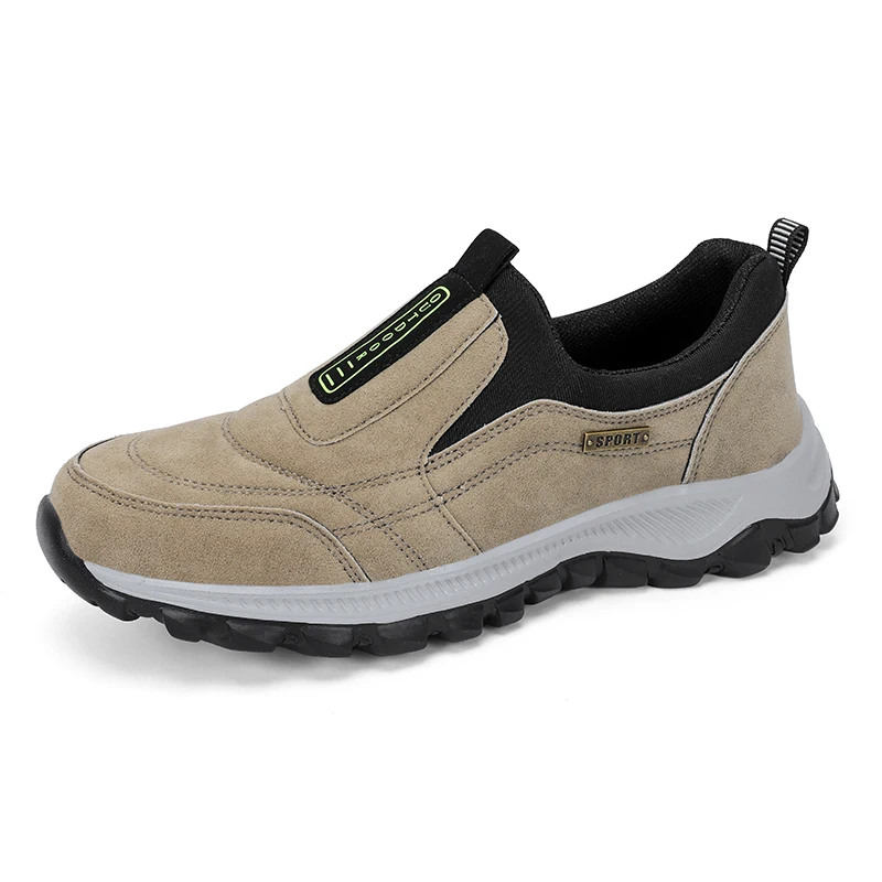 Men's Non-slip Casual Sports Shoes Wear-resistant Hiking Shoes Outdoor Fashion Comfortable Flat Walking Shoes for Men
