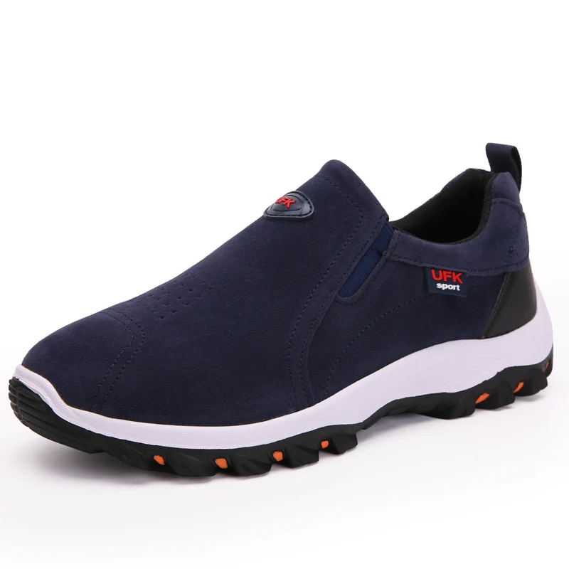 Men's Non-slip Casual Sports Shoes Wear-resistant Hiking Shoes Outdoor Fashion Comfortable Flat Walking Shoes for Men