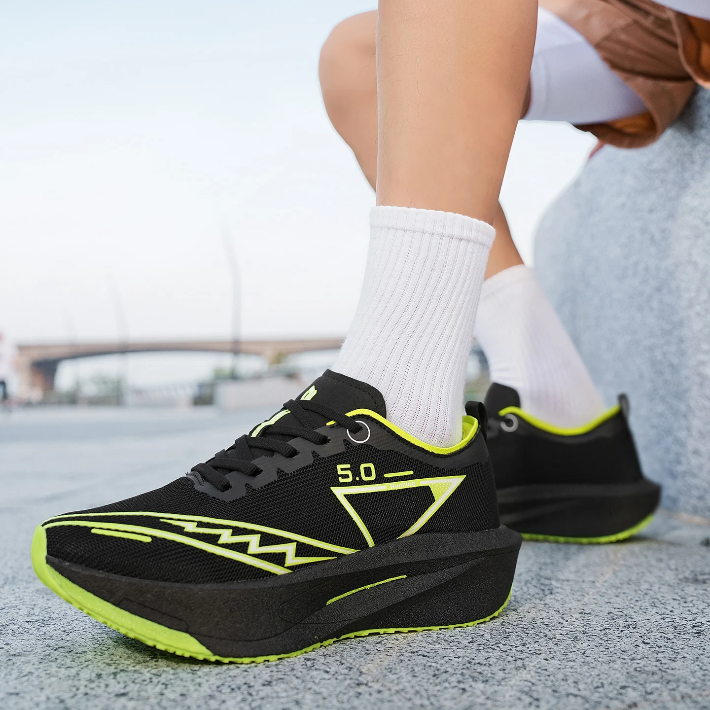 Marathon Men Running Shoes Carbon Board Speciality Sports Breathable Lightweight Women's Comfortable Athletic Chunta Sneakers 5