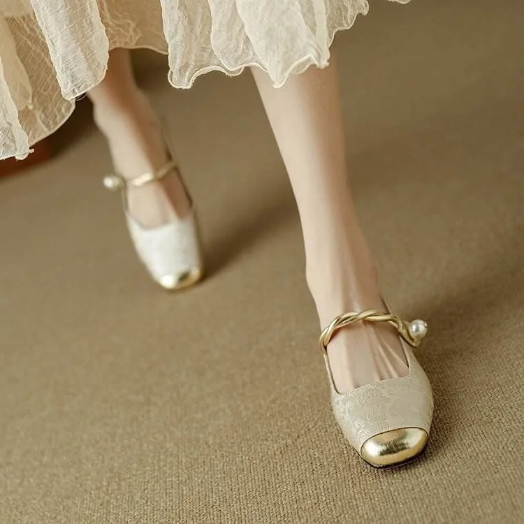 2026 Hot Sale Women's Versatile French Style Shallow Mouth Single Shoes Casual Lightweight Mary Jane Shoes