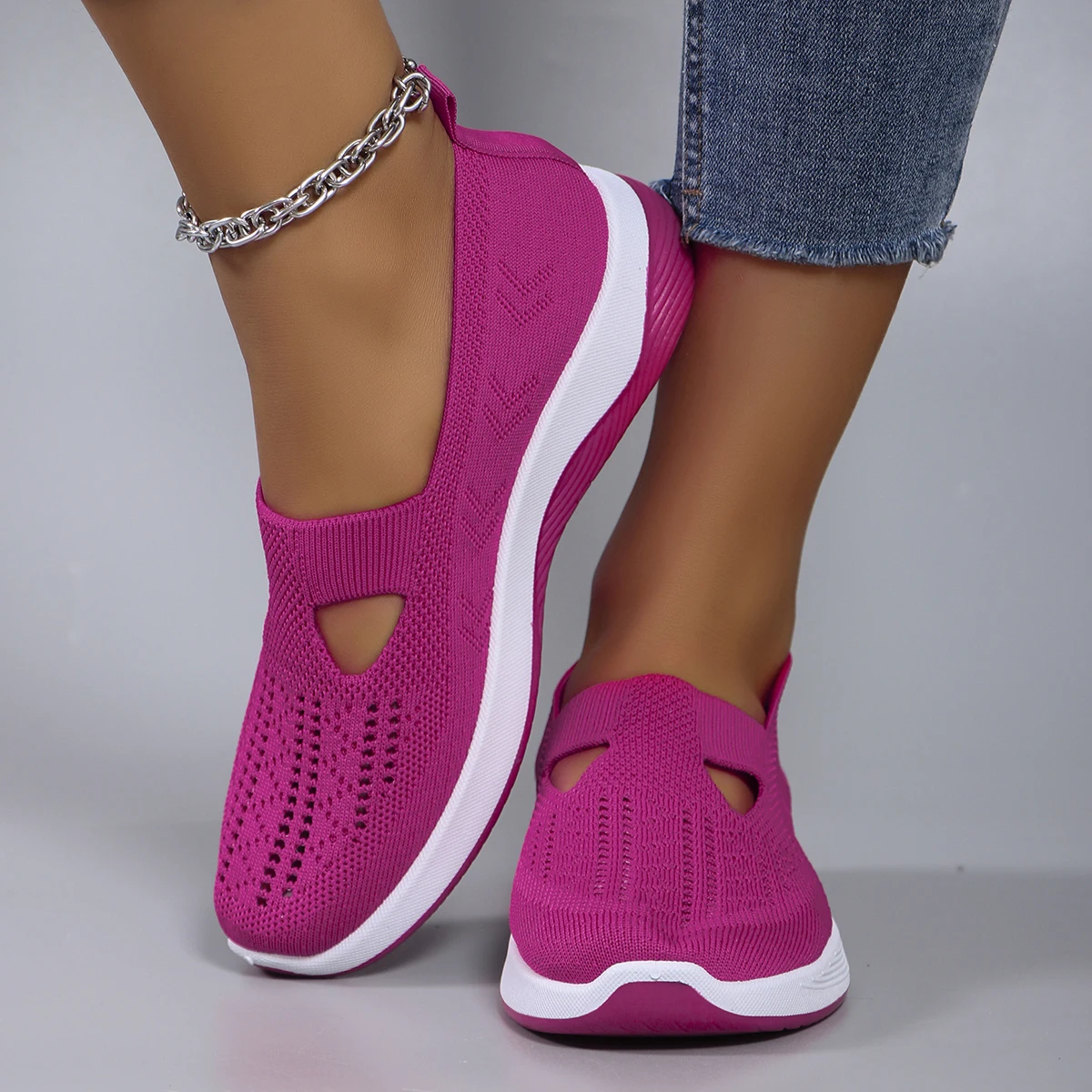 Women's summer breathable mesh flat shoes，women's shoes，casual sneakers shoes, clearance free shipping