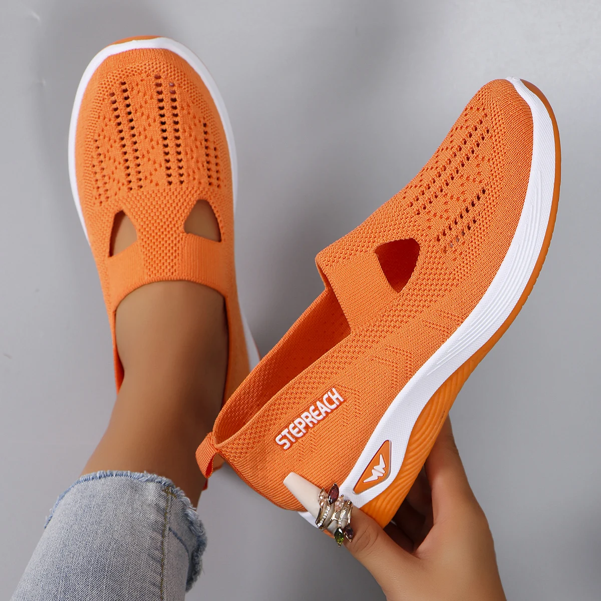 Women's summer breathable mesh flat shoes，women's shoes，casual sneakers shoes, clearance free shipping