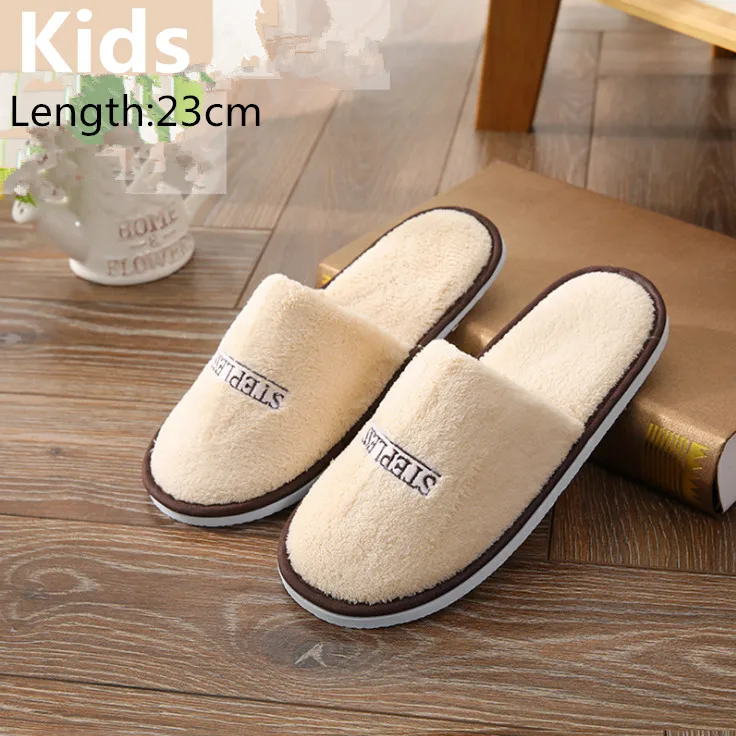 6 Pairs/Lot Winter Slippers Men Women Kids Disposable Hotel Slippers Home Slides Travel Sandals Hospitality Guest Footwear Shoes