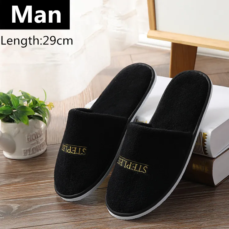 6 Pairs/Lot Winter Slippers Men Women Kids Disposable Hotel Slippers Home Slides Travel Sandals Hospitality Guest Footwear Shoes