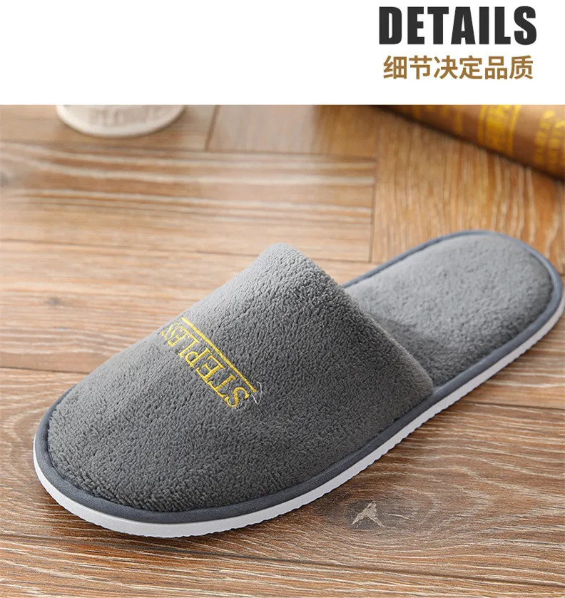 6 Pairs/Lot Winter Slippers Men Women Kids Disposable Hotel Slippers Home Slides Travel Sandals Hospitality Guest Footwear Shoes