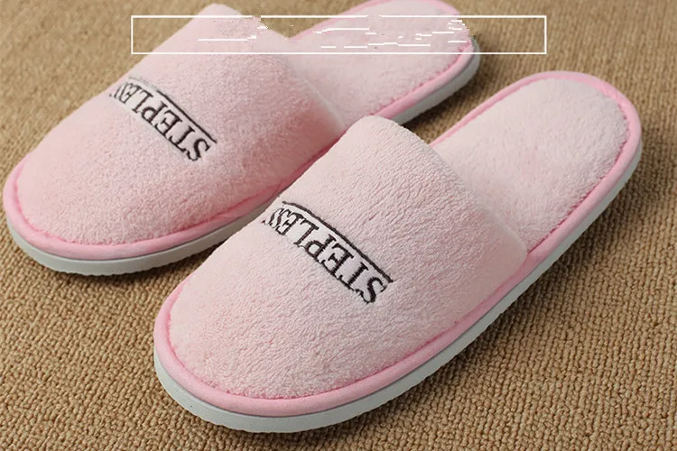 6 Pairs/Lot Winter Slippers Men Women Kids Disposable Hotel Slippers Home Slides Travel Sandals Hospitality Guest Footwear Shoes