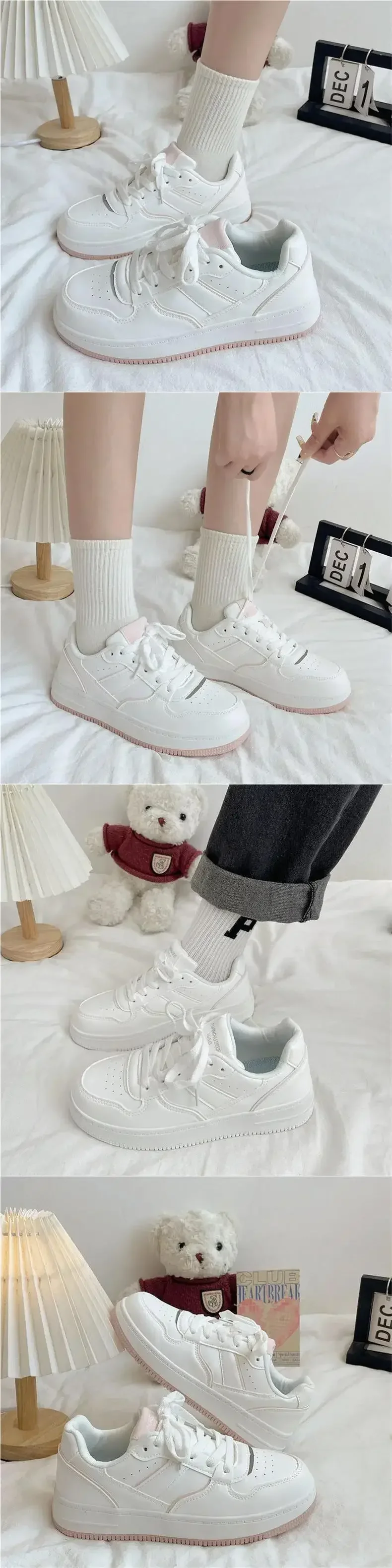 New 2025 Woman Tennis Sneakers Fashion Comfort  Sports Board Shoes Casual Academy Style Little White Shoes Female Spring autumn