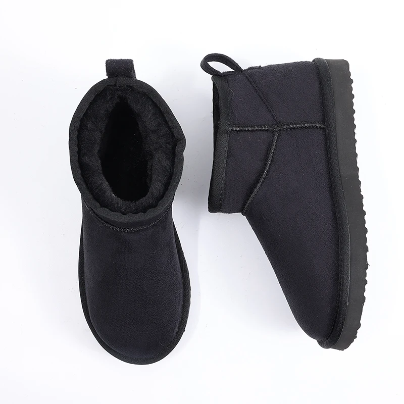 Smile PoP New Winter Cotton Women Boots Warm Suede Women Shoes Casual Plush Mini Cotton Snow Boots Nonslip Furry Ankle Shoes