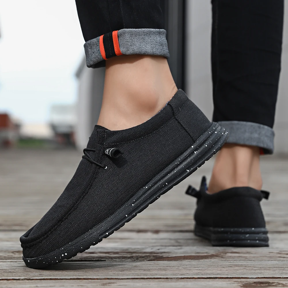 Plus Size Men's Solid Color Breathable Slip On Classic Loafer Shoes Comfy Casual Durable Lightweight Walking Shoes