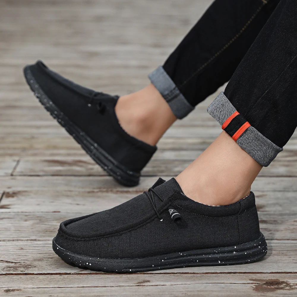 Plus Size Men's Solid Color Breathable Slip On Classic Loafer Shoes Comfy Casual Durable Lightweight Walking Shoes