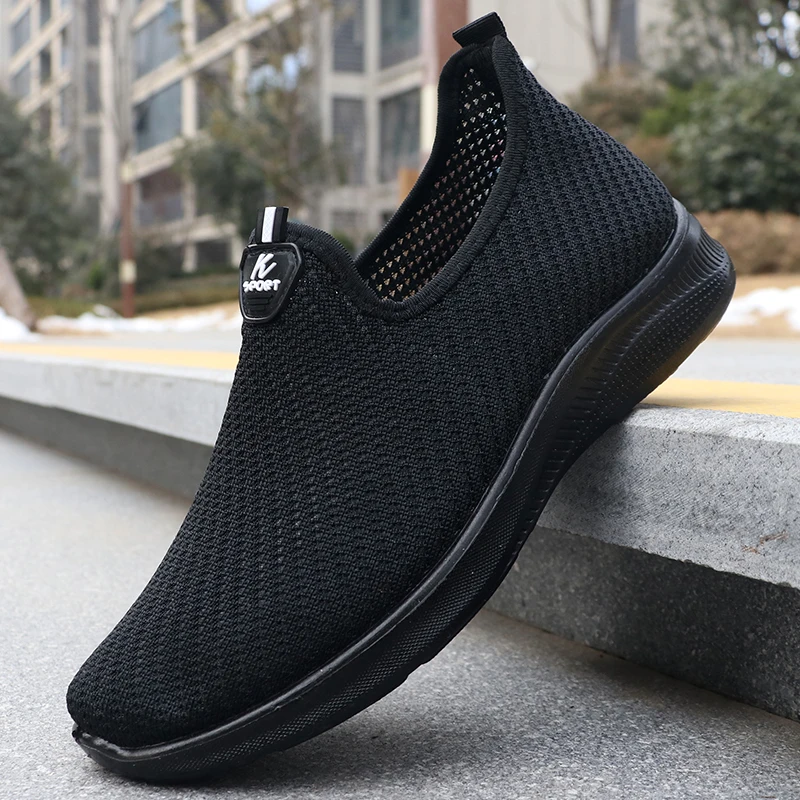Men's Fashionable Solid Woven Knitted Running Shoes - Lightweight, Breathable and Non-Slip - Perfect Sports Shoes for Outdoor Adventure, Ideal for Men's Solid Lace-Up Casual Shoes for Sports Enthusiasts, Lightweight Ou