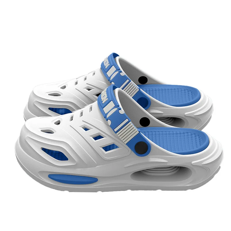 Men's Hollow Slippers, Men's Summer Outer Wear, New Trendy Thick-Soled Wear-Resistant, Non-Slip, Non-Stinky Feet, Two-Wear Boys' Slippers