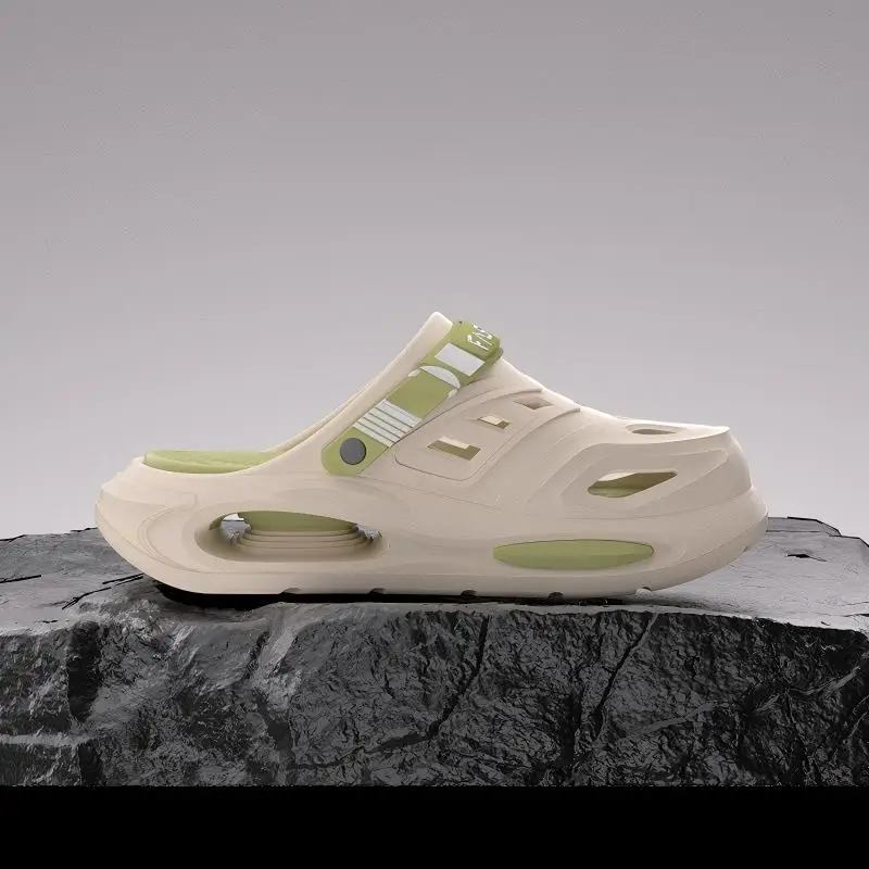 Men's Hollow Slippers, Men's Summer Outer Wear, New Trendy Thick-Soled Wear-Resistant, Non-Slip, Non-Stinky Feet, Two-Wear Boys' Slippers