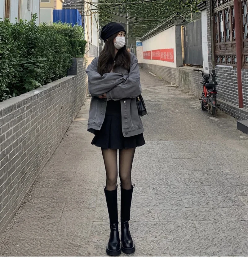 Platform Women Knight Long Boots Fashion Warm Fur Shoes Autumn Winter Square Heels Ladies Knee High Booties