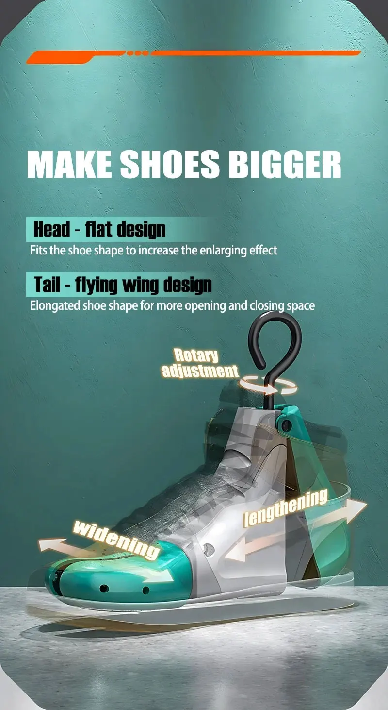1/2Pcs Universal Shoe Stretcher Adjustable Boot Stretcher PC Sneaker Shoe Widener with Steel Shaft for Left&Right Shoe Expander