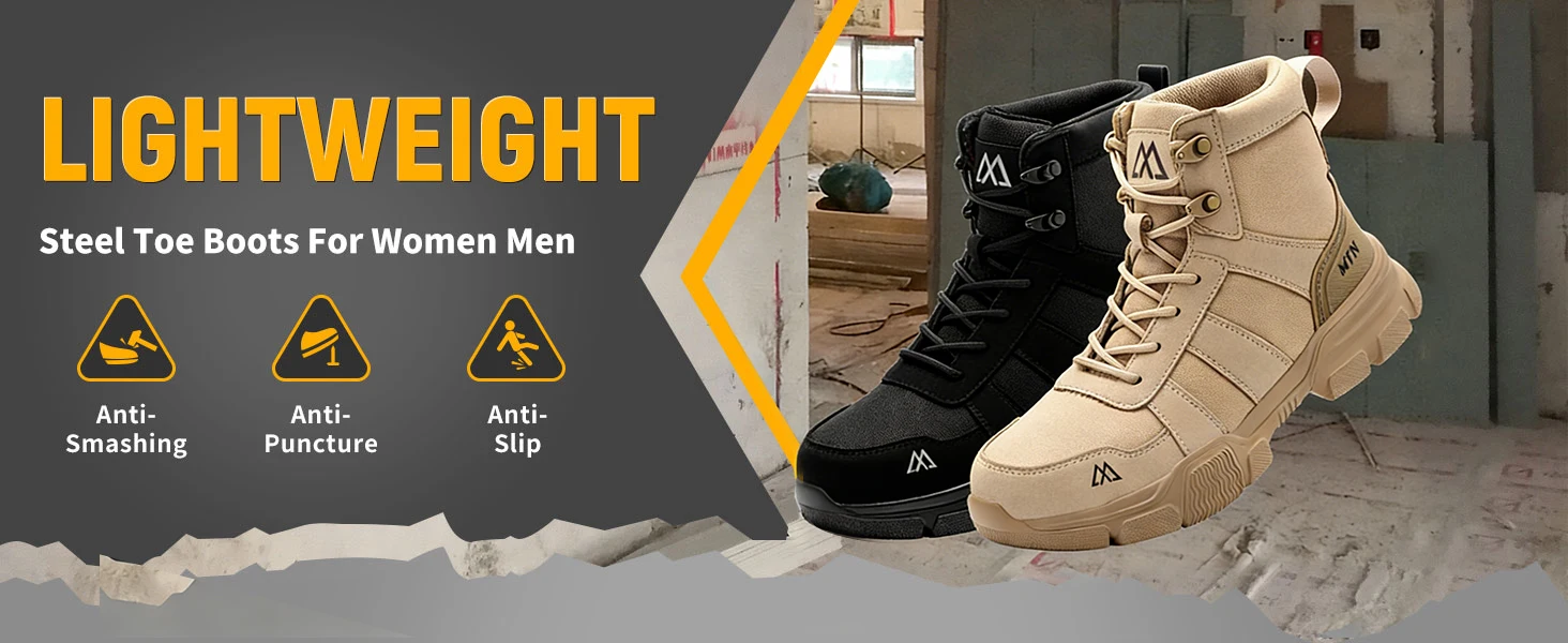 Lightweight Protection Safety Shoes Men Steel Toe Anti Smash Work Shoes Anti-puncture Indestructible Man Safety Boots Outdoor