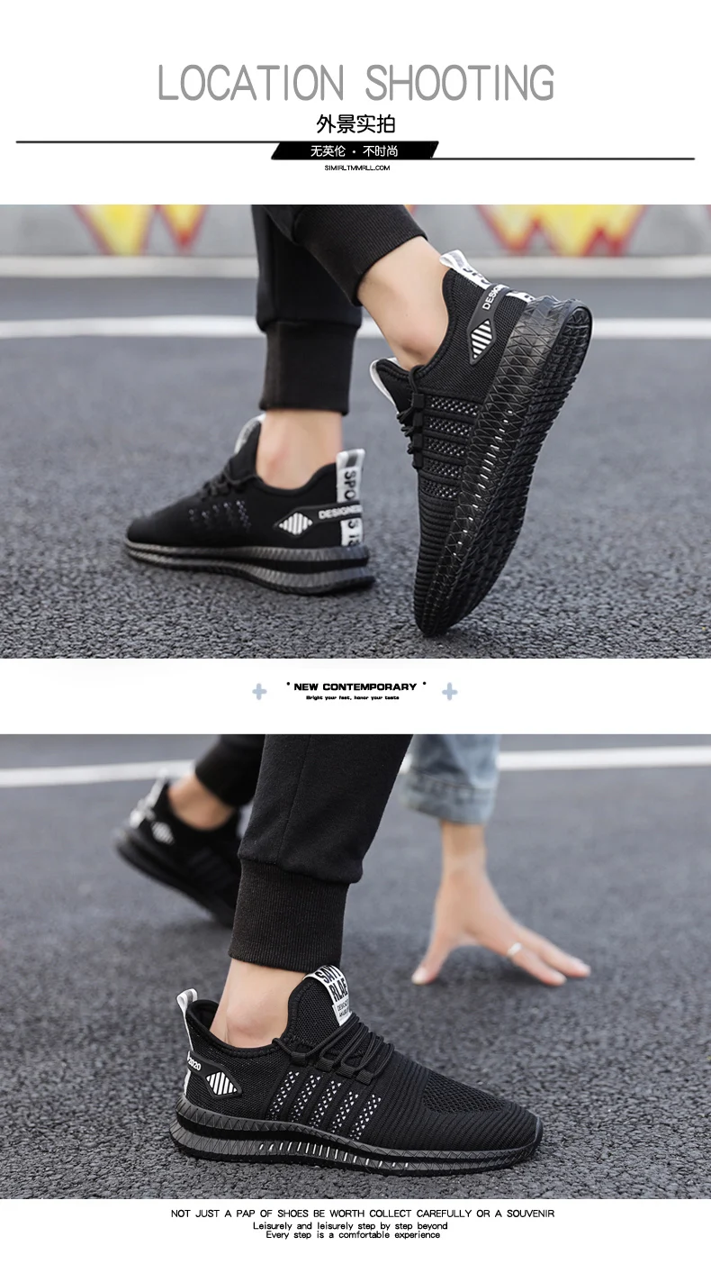 2026 New Fashion Sneakers Lightweight Men Casual Shoes Breathable Male Footwear Lace Up Walking Shoe