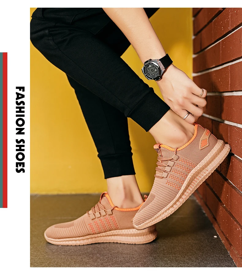 2026 New Fashion Sneakers Lightweight Men Casual Shoes Breathable Male Footwear Lace Up Walking Shoe