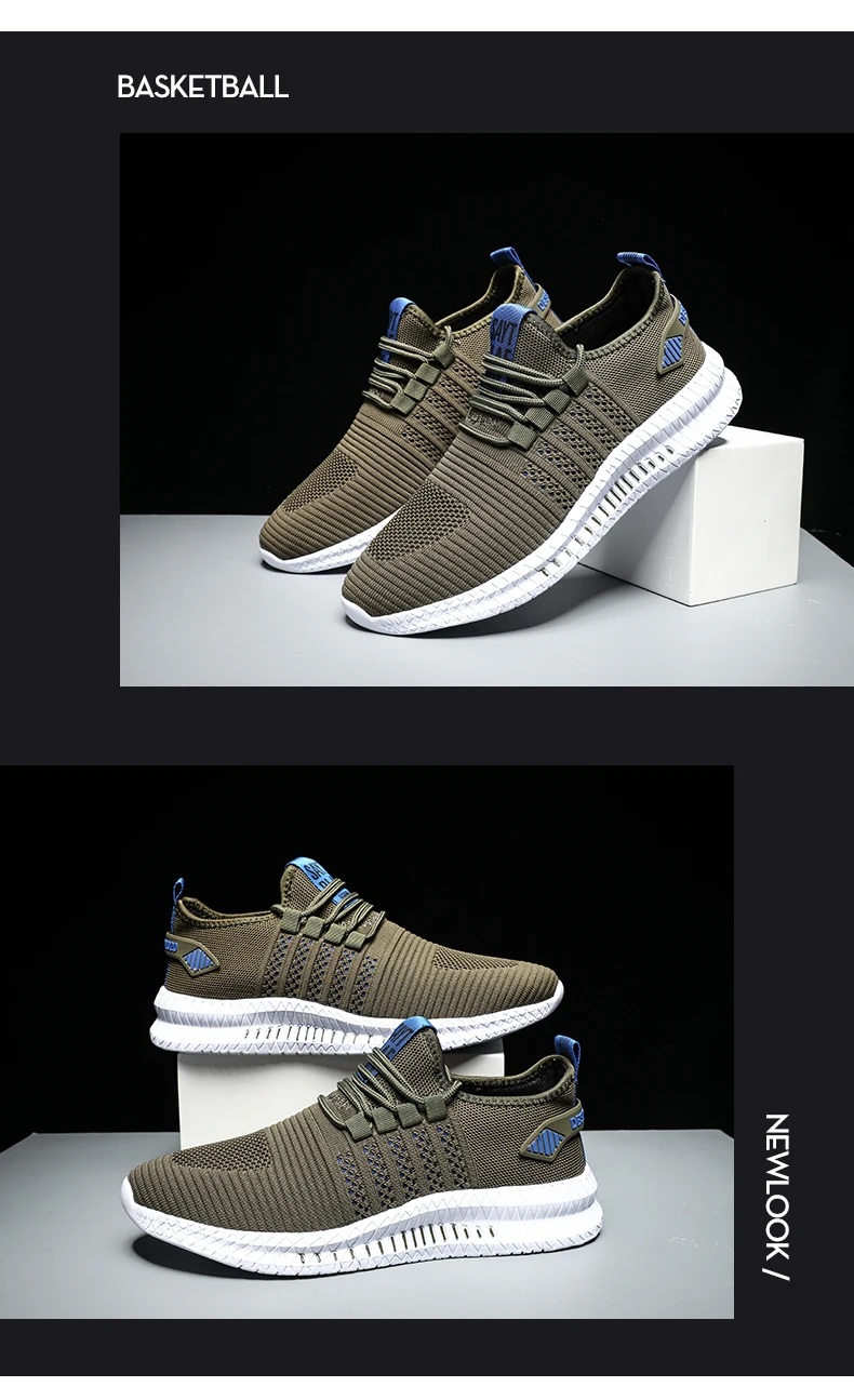 2026 New Fashion Sneakers Lightweight Men Casual Shoes Breathable Male Footwear Lace Up Walking Shoe