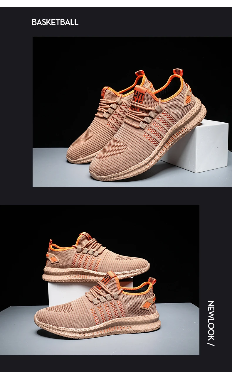 2026 New Fashion Sneakers Lightweight Men Casual Shoes Breathable Male Footwear Lace Up Walking Shoe