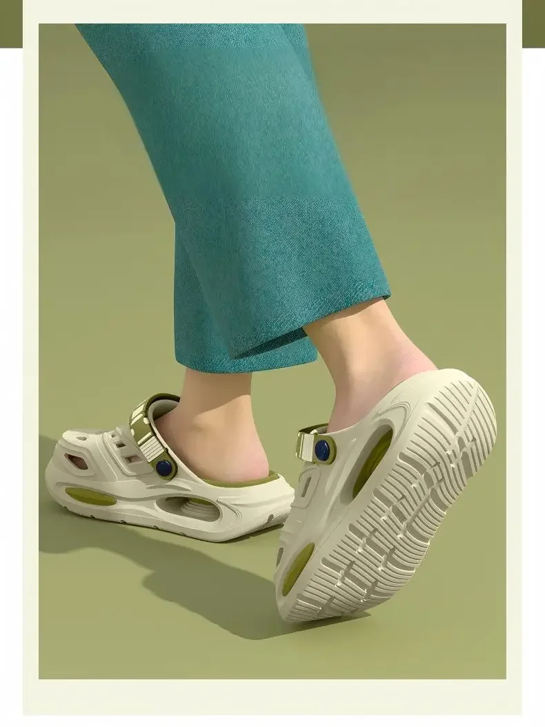 2026 Men's And Women's Cave Shoes Fashion Breathable Sandals With Removable Insoles Non-slip Cushioned Thickened Soft Slippers