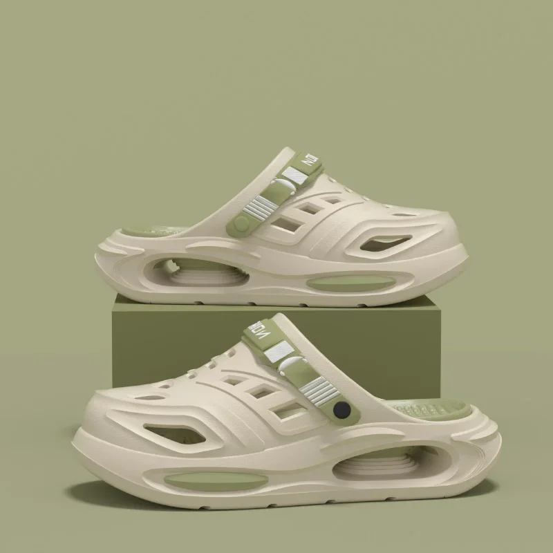 2026 Men's And Women's Cave Shoes Fashion Breathable Sandals With Removable Insoles Non-slip Cushioned Thickened Soft Slippers