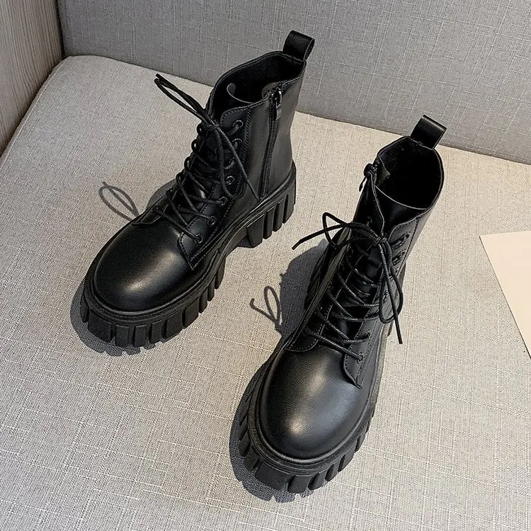New Women Leather Face Boots Outdoor nonslip walking shoe Fashion comfort soft soled boots casual female shoes Mujer