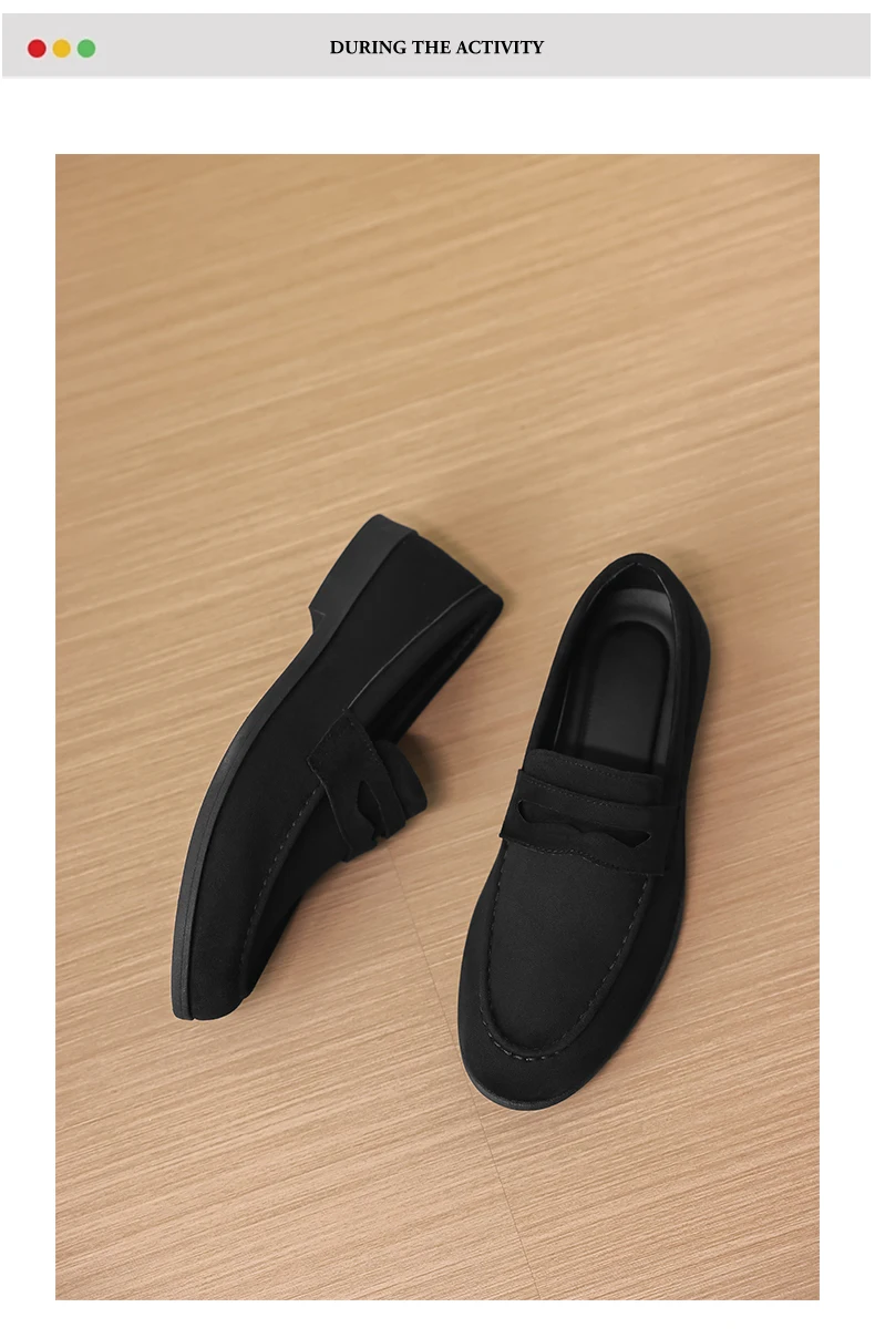 Men's Fashion Casual Suede Genuine Leather Slip-On Driving Loafers Comfortable Lightweight Moccasins for Party And Wedding Flat