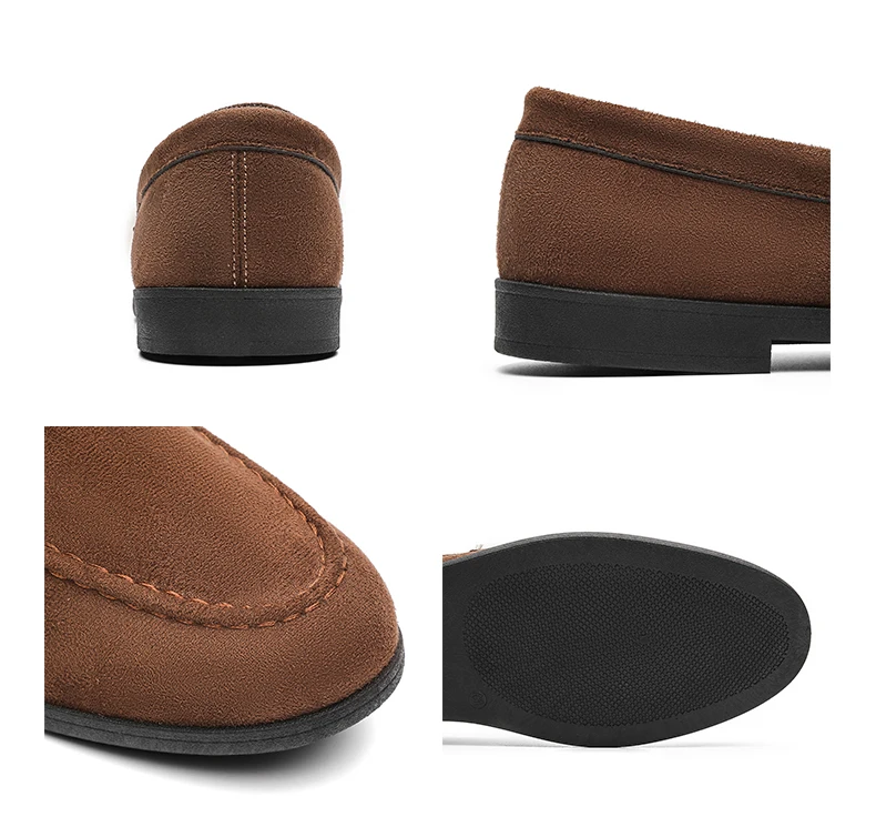 Men's Fashion Casual Suede Genuine Leather Slip-On Driving Loafers Comfortable Lightweight Moccasins for Party And Wedding Flat