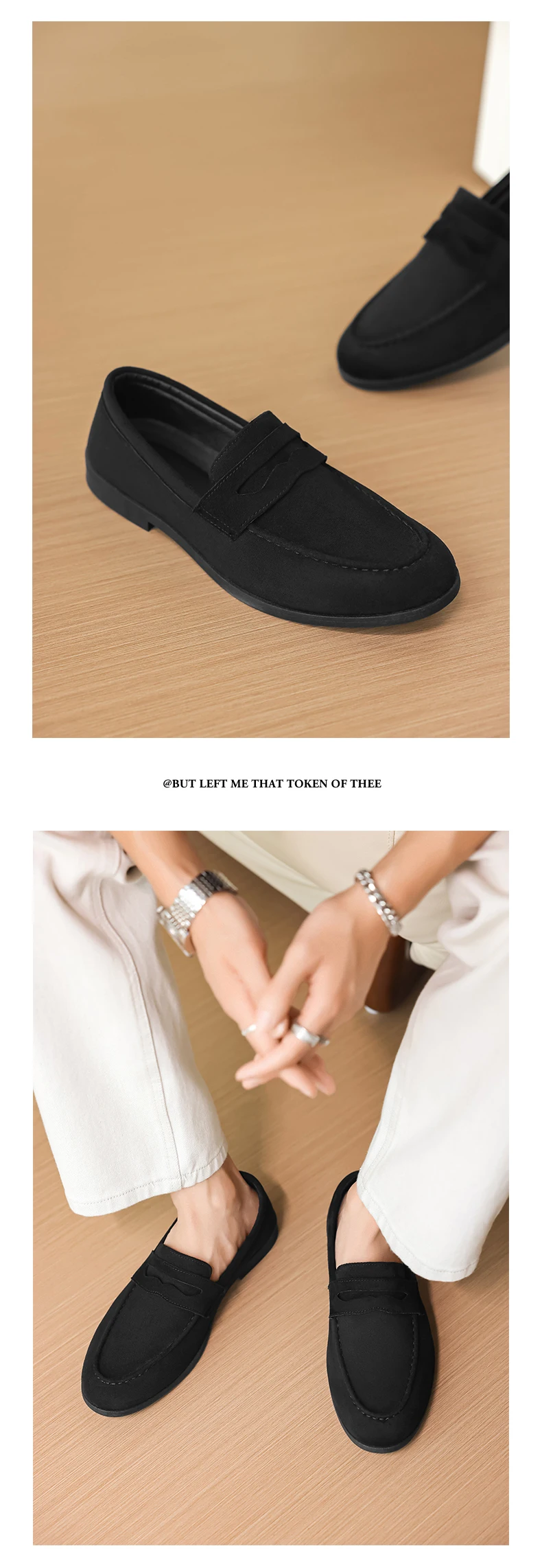 Men's Fashion Casual Suede Genuine Leather Slip-On Driving Loafers Comfortable Lightweight Moccasins for Party And Wedding Flat