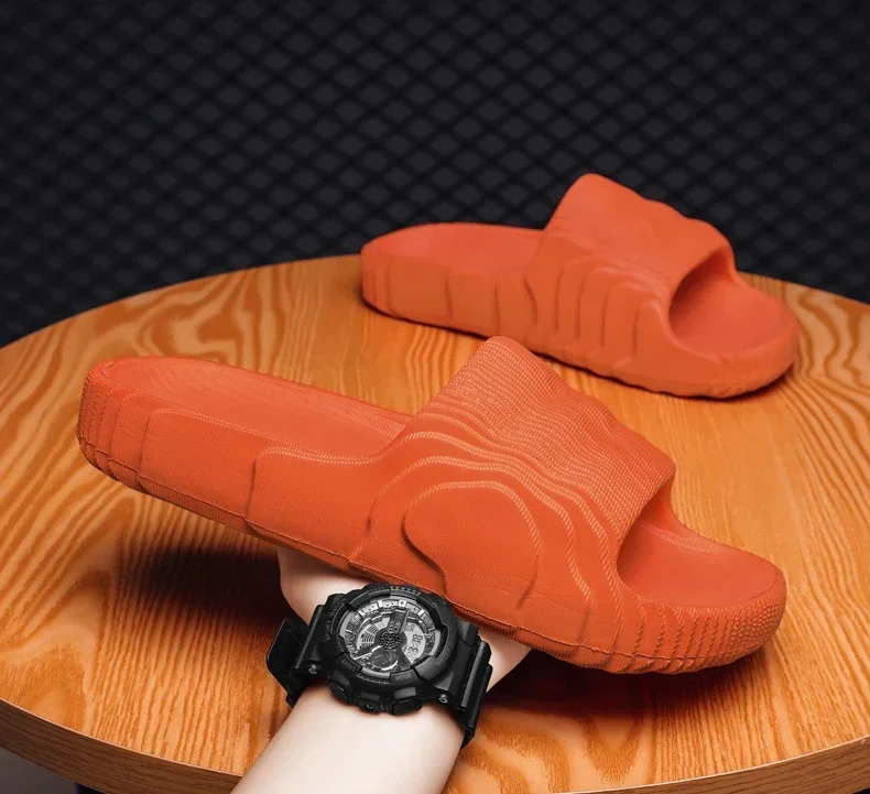 Soft Home Slippers Couple Summer Indoor Skid Proof Bathroom Slippers Sandals Hotel Solid Color Men Women Flip Flops Flat Shoes
