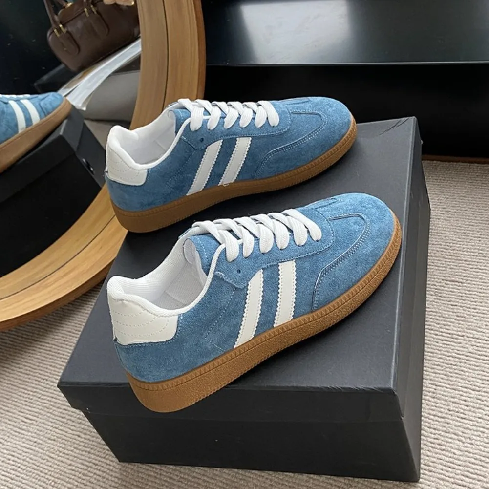 Women's Fashion Tennis Sneakers Flats Lace-up Vulcanized Shoes Autumn Outdoor Trainers Student Board Footwear