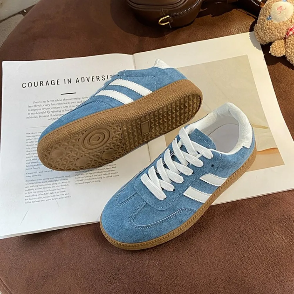 Women's Fashion Tennis Sneakers Flats Lace-up Vulcanized Shoes Autumn Outdoor Trainers Student Board Footwear