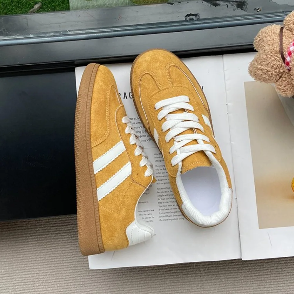 Women's Fashion Tennis Sneakers Flats Lace-up Vulcanized Shoes Autumn Outdoor Trainers Student Board Footwear