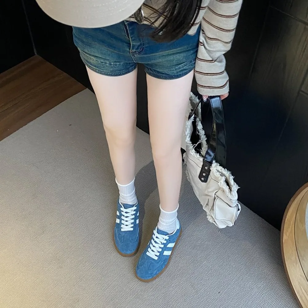 Women's Fashion Tennis Sneakers Flats Lace-up Vulcanized Shoes Autumn Outdoor Trainers Student Board Footwear