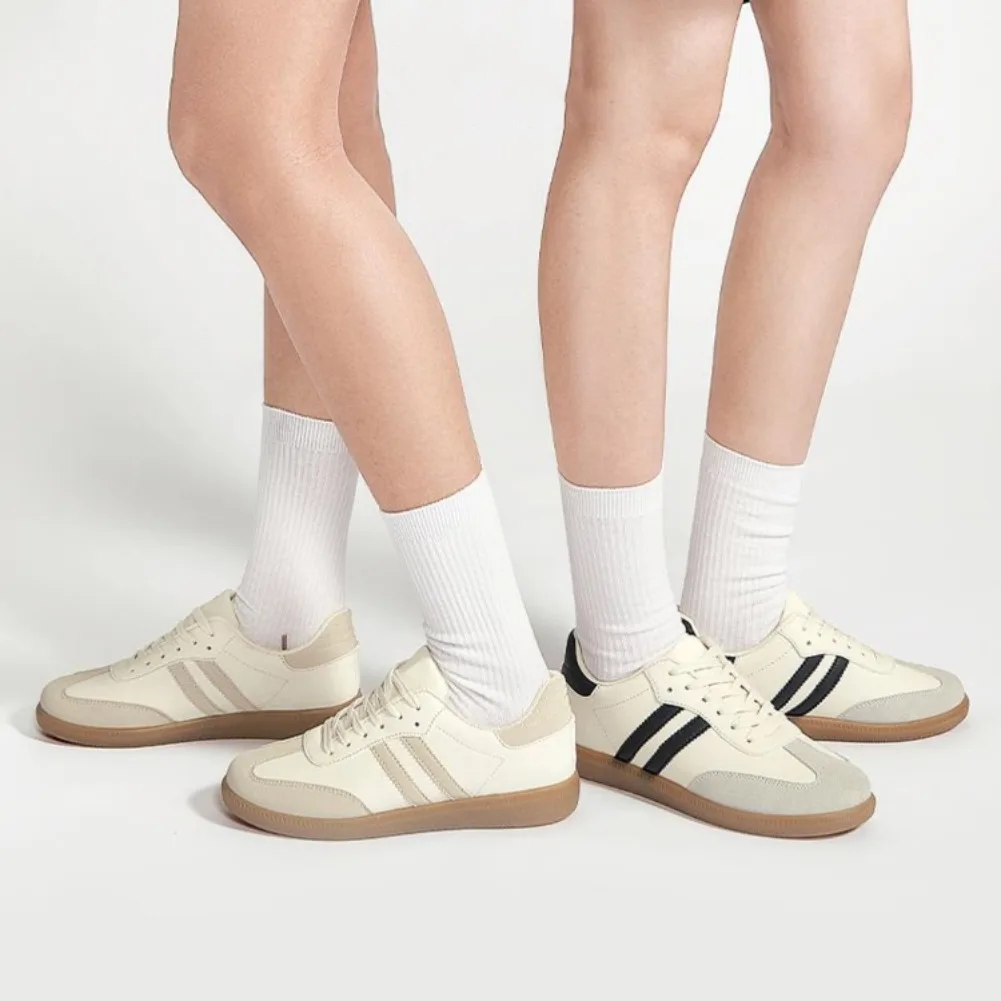 Women's Fashion Tennis Sneakers Flats Lace-up Vulcanized Shoes Autumn Outdoor Trainers Student Board Footwear