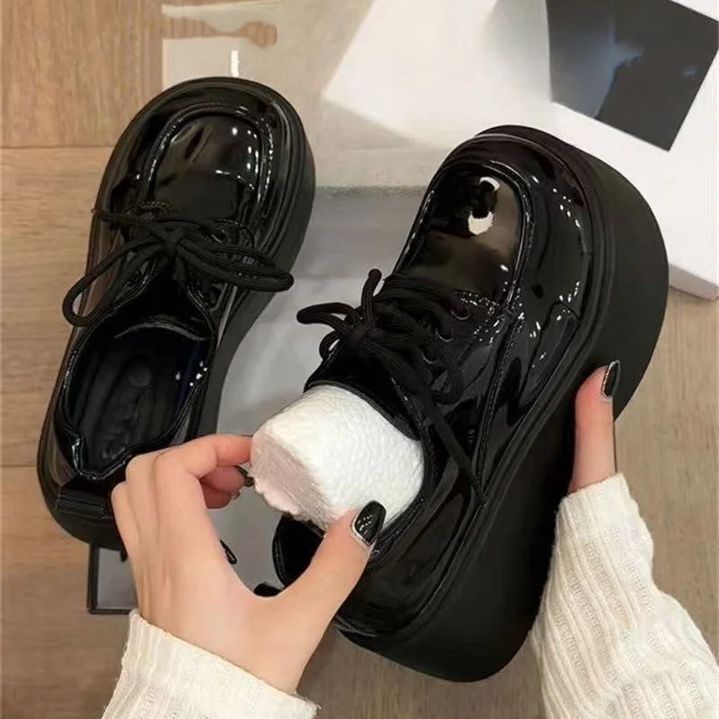 Fashionable New Sexy and Elegant Loafers Spring/autumn Round Toe Comfortable Thick Sole Non Slip Casual Sports Shoes for Women