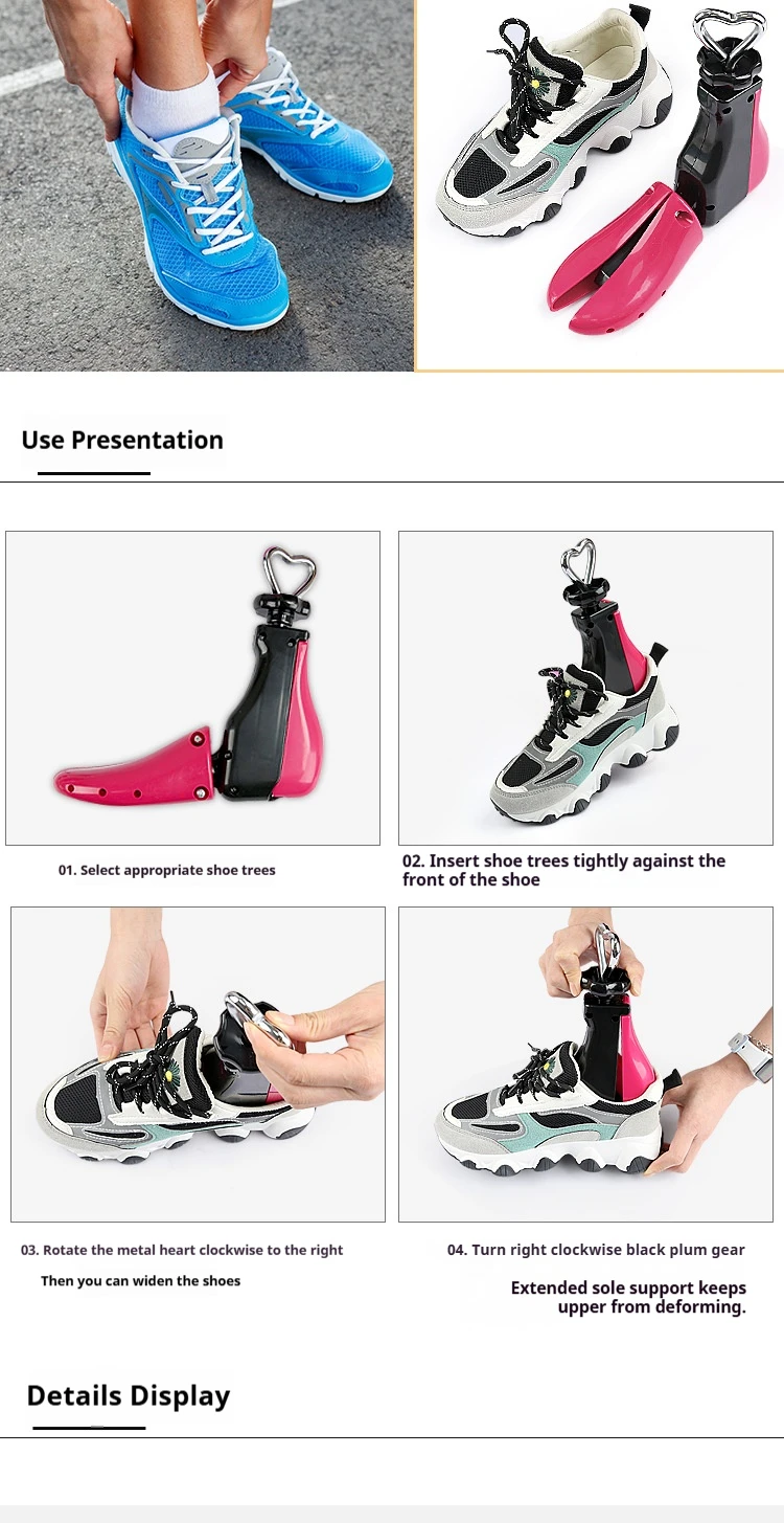 High Top Shoe Trees Boots Sneakers Shoe Stretchers Men Woman Shoes Tree Adjustable Length Width Shoes Stretcher 1Pcs