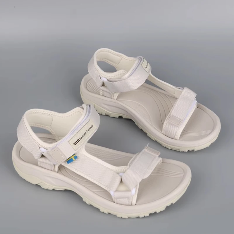 Ladies' Fashion Casual Flat Sandals Outdoor Summer Open-Toe Beach Shoes Soft Sole Comfort Women's Breathable Walking Sandials