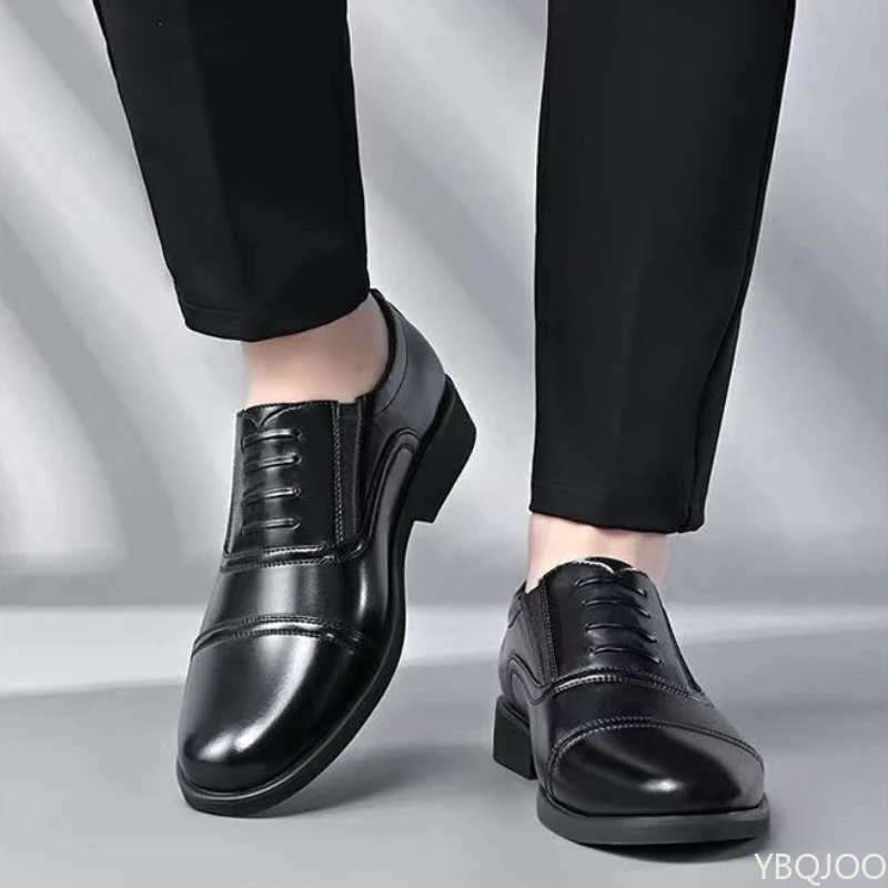 Large Size Fashionable Men's Daily Comfortable Business Office Formal Shoes Low Cut Round Toe Multifunctional Men's Wedding Shoe