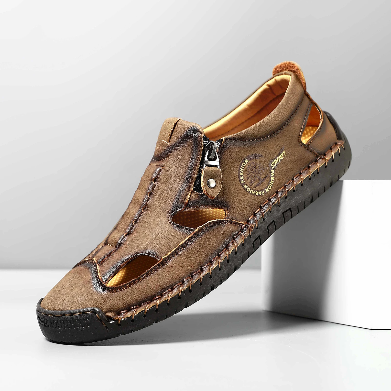 Men's Breathable Outdoor Sandals Black/Brown/Blue/White - Multiple Colors Available Summer Beach Vacation Sandals Large Size Men