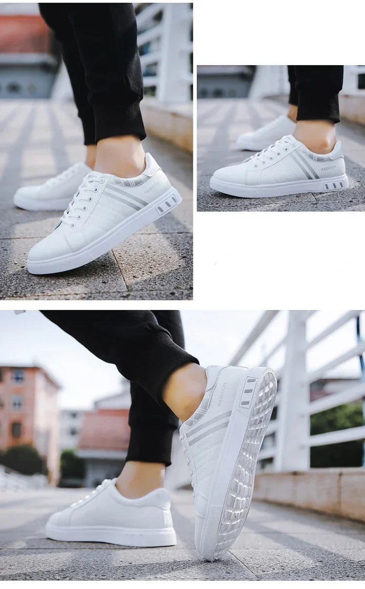 Summer Men Sneakers Casual Vulcanized Shoes Lightweight Breathable Flat White Luxury Shoes for Men Tenis Shoes Tênis Masculino
