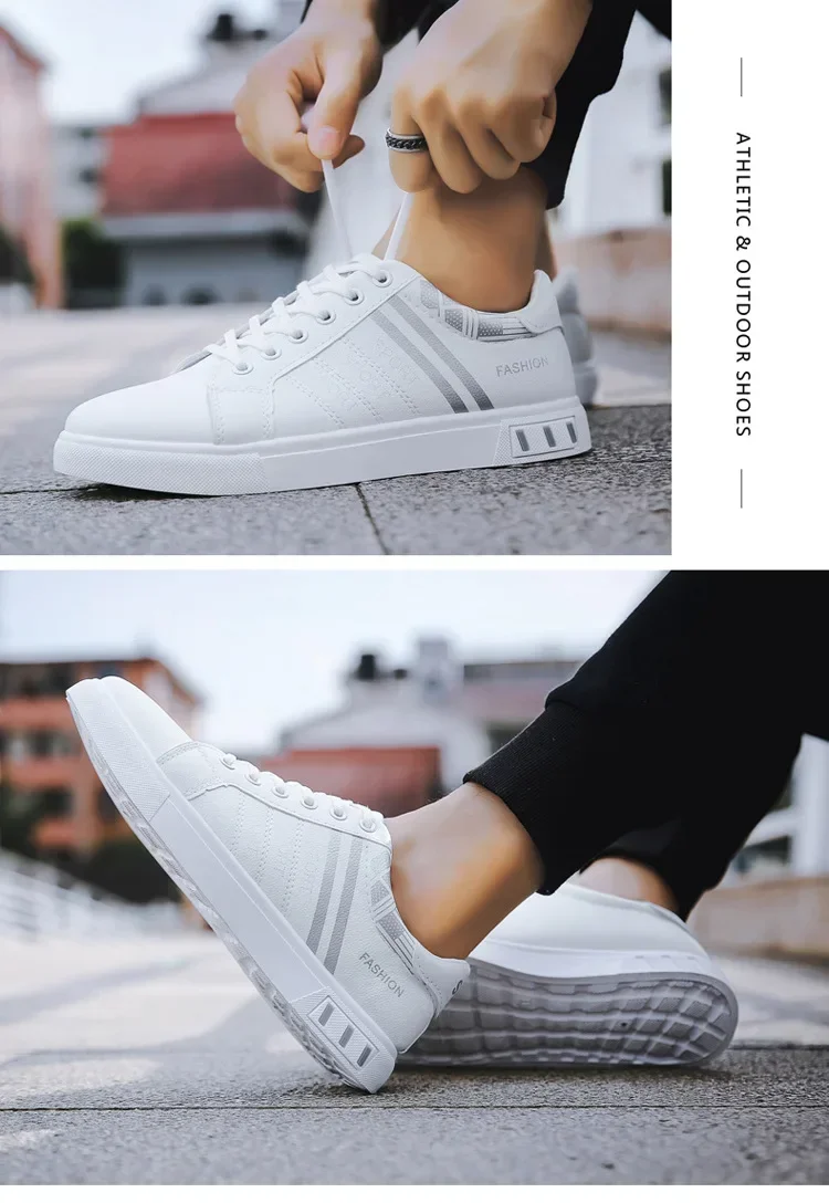 Summer Men Sneakers Casual Vulcanized Shoes Lightweight Breathable Flat White Luxury Shoes for Men Tenis Shoes Tênis Masculino