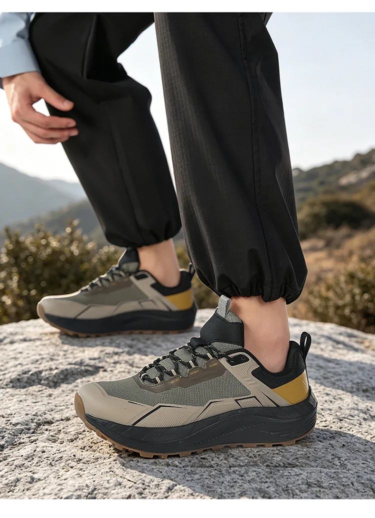 Men's Summer Breathable Non-slip Athletic Shoes, Cushioning Casual Footwear for Running, Travel, Outdoor Hiking and Mountaineeri
