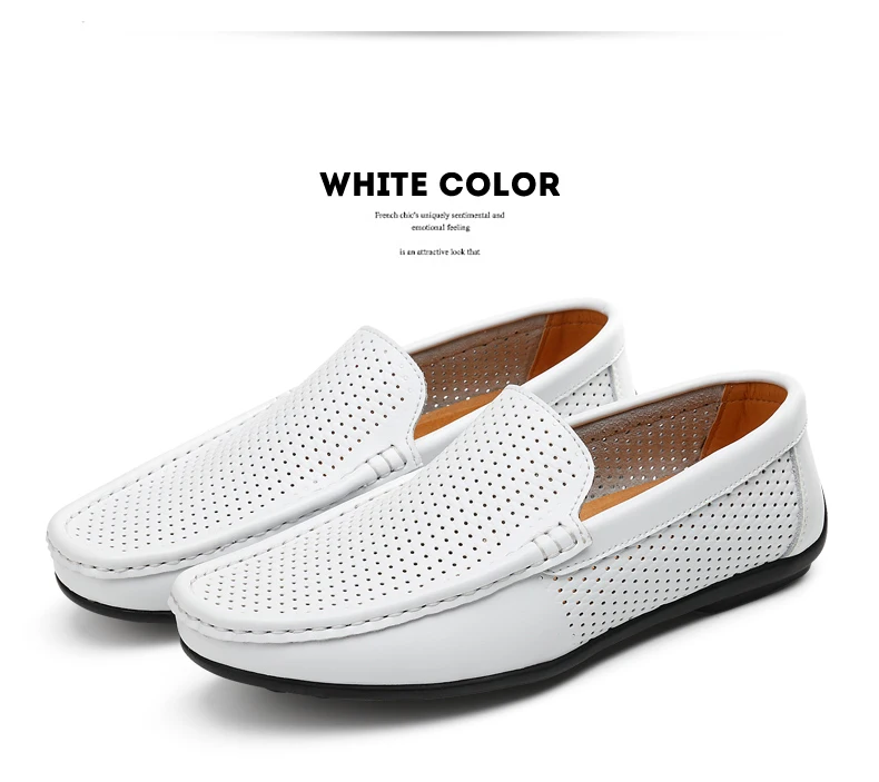 Italian Men Slippers Genuine Leather Loafers Moccasins Outdoor Non-slip Black Casual Slides Summer Spring Fashion Shoes 2020