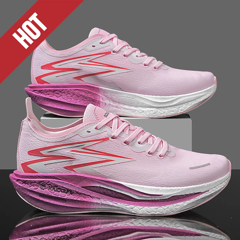 NEW Running Shoes Carbon Board Marathon Men Sports Breathable Lightweight Women's Comfortable Athletic Nonskid Sneakers Casual