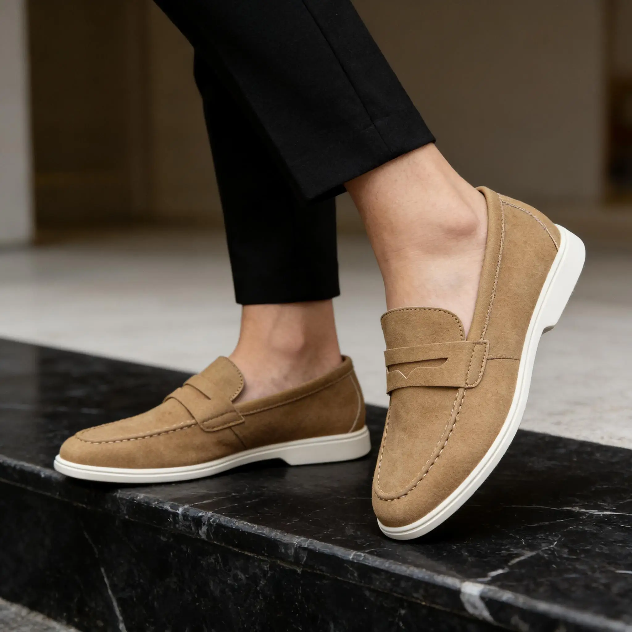 Men's Breathable Loafers Fashion Summer Comfortable Casual Shoes Slip-On Sneakers