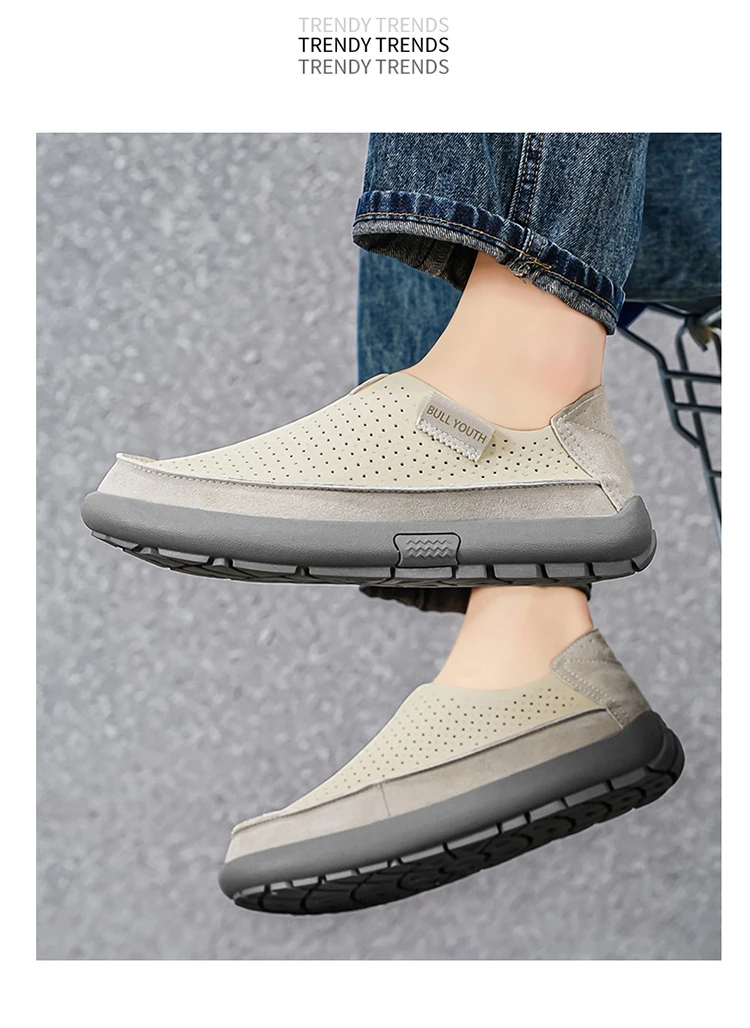 Summer Breathable Sandals Soft and Comfortable Casual Cave Shoes Outdoor Fashion Thick Bottom High Quality Leather Men's Shoes