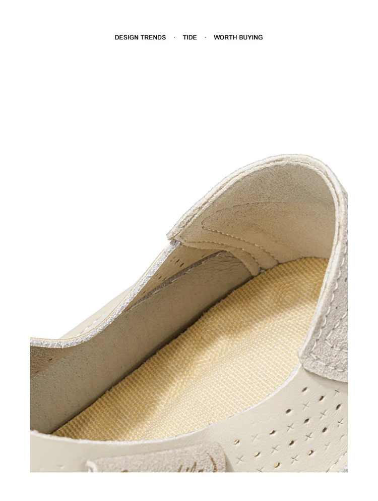 Summer Breathable Sandals Soft and Comfortable Casual Cave Shoes Outdoor Fashion Thick Bottom High Quality Leather Men's Shoes