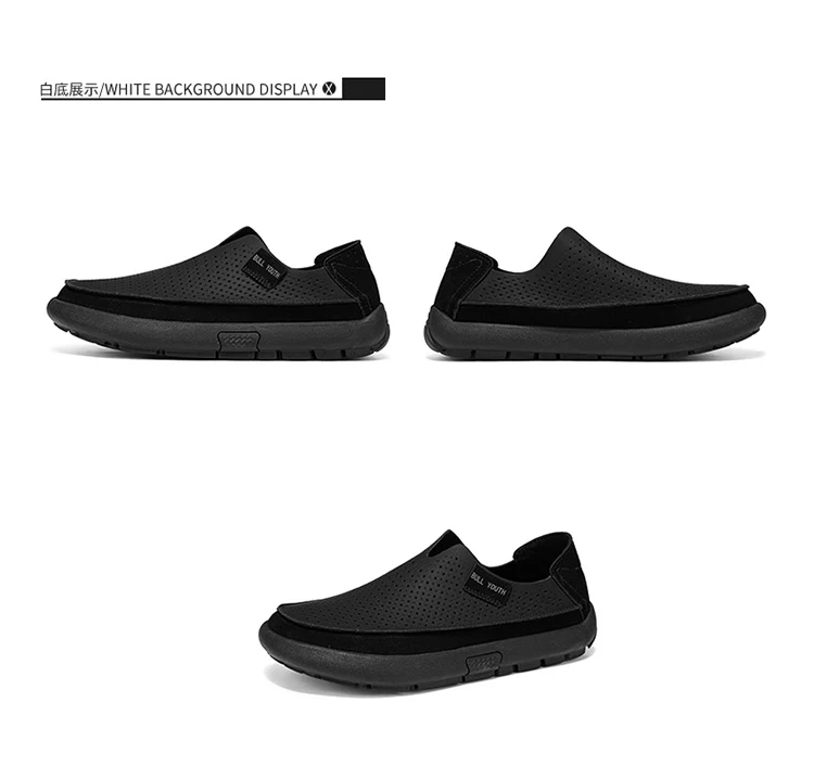 Summer Breathable Sandals Soft and Comfortable Casual Cave Shoes Outdoor Fashion Thick Bottom High Quality Leather Men's Shoes